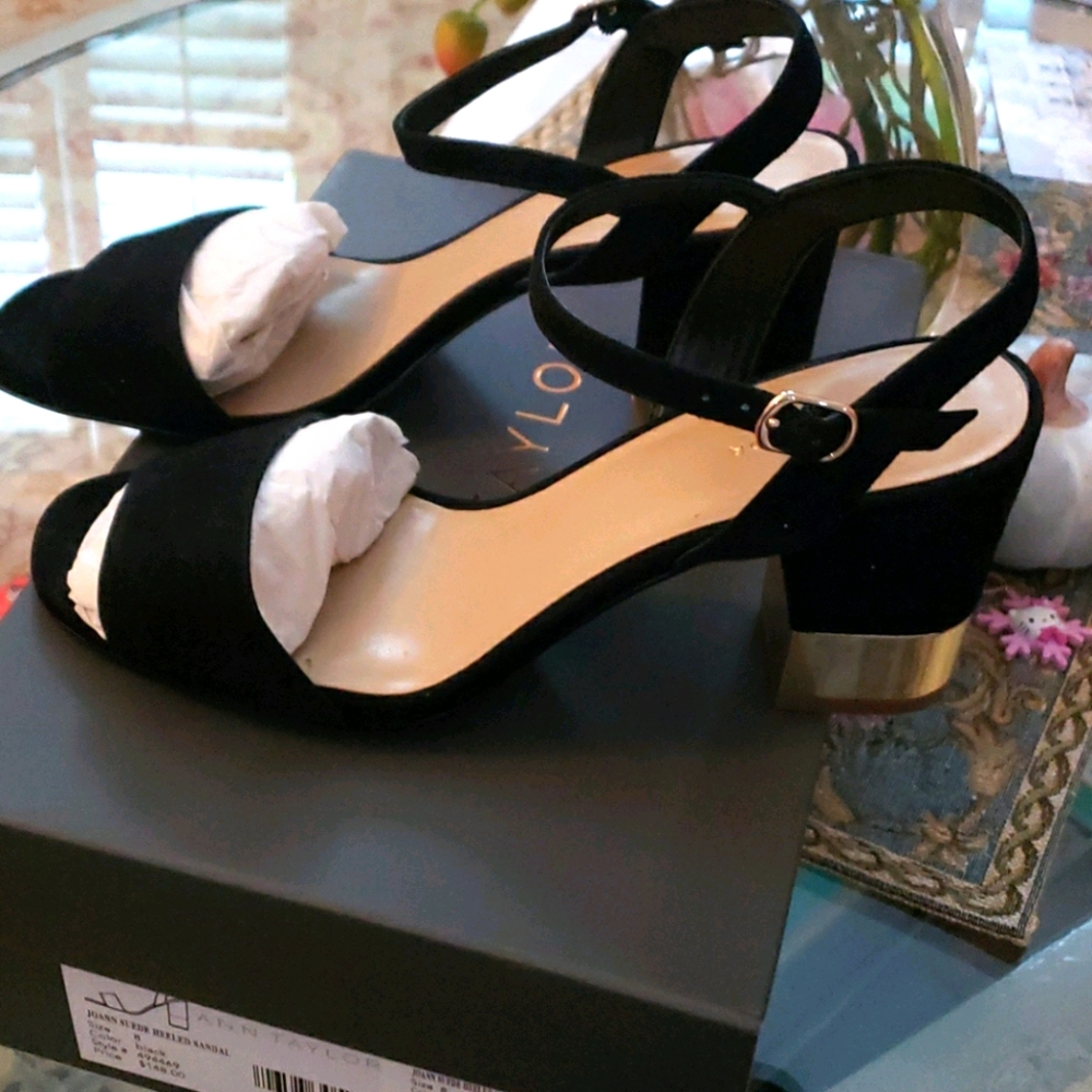 Ann Taylor Joann Suade Heeled Sandal